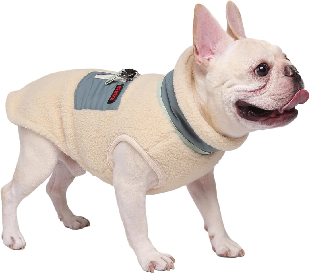 FEimaX Warme Hundemantel Winddichte Haustier Winter Fleece Hundejacke Winterweste mit D-Ring Hundekl
