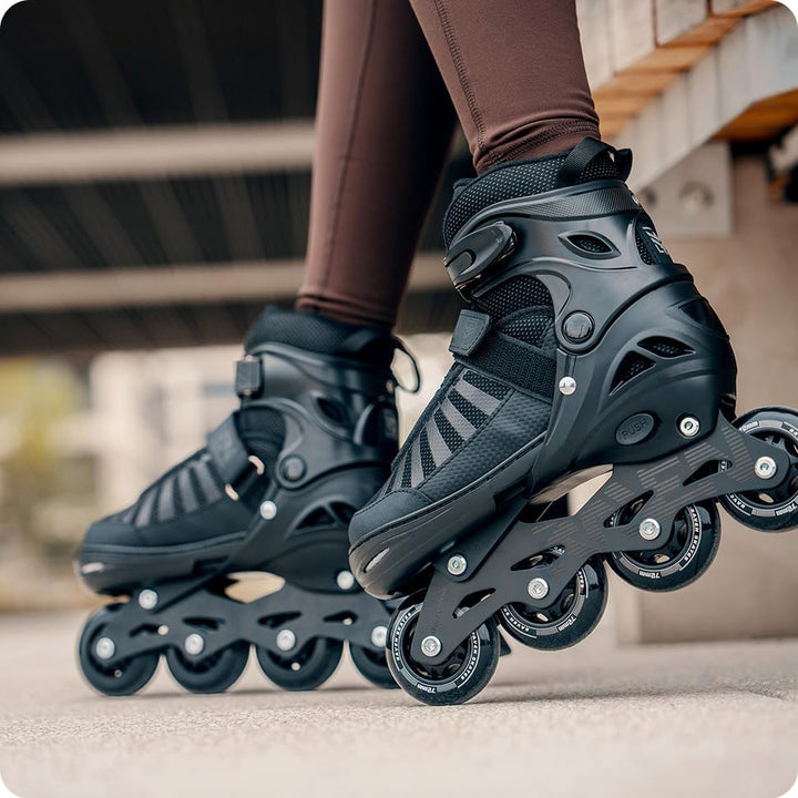 RAVEN Inline Skates Inliner für Kinder und Erwachsene OPTIONAL 2in1 mit Schlittschuhen verstellbar O