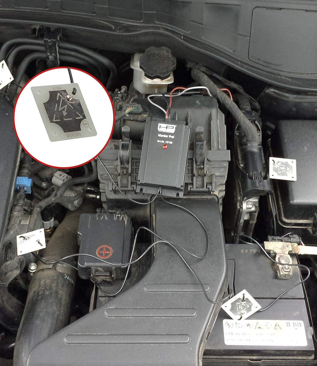 HP-Autozubehör 10106 Marderabwehr mit Hochspannung 12 kHz im Intervall Schalldruck ca. 85 dB, 12 kHz