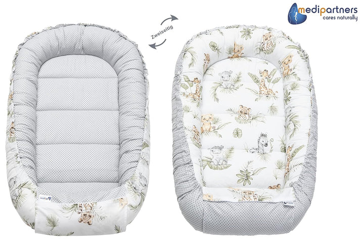 Medi Partners 5 teilig Babynestchen Set Babynest 100x60x15 herausnehmbarer Einsatz Bett Kuschelnest
