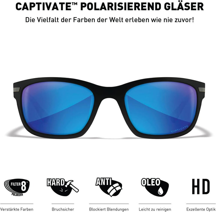 Wiley X │ WX Helix | Sonnenbrille Herren Sonnenbrille Damen │ Polarisiert │ Sport Outdoor Fahrradbri