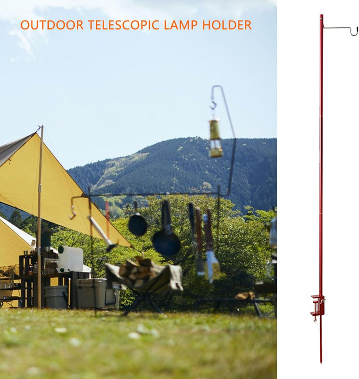 Firulab Camping Laternenständer - Camping-Aufhänger,Zusammenklappbarer Laternenständer aus Aluminium