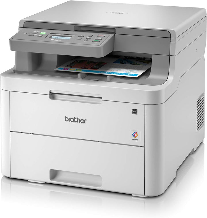 Brother DCP-L3510CDW Kompaktes 3-in-1 Farb-Multifunktionsgerät, weiss WLAN, WLAN