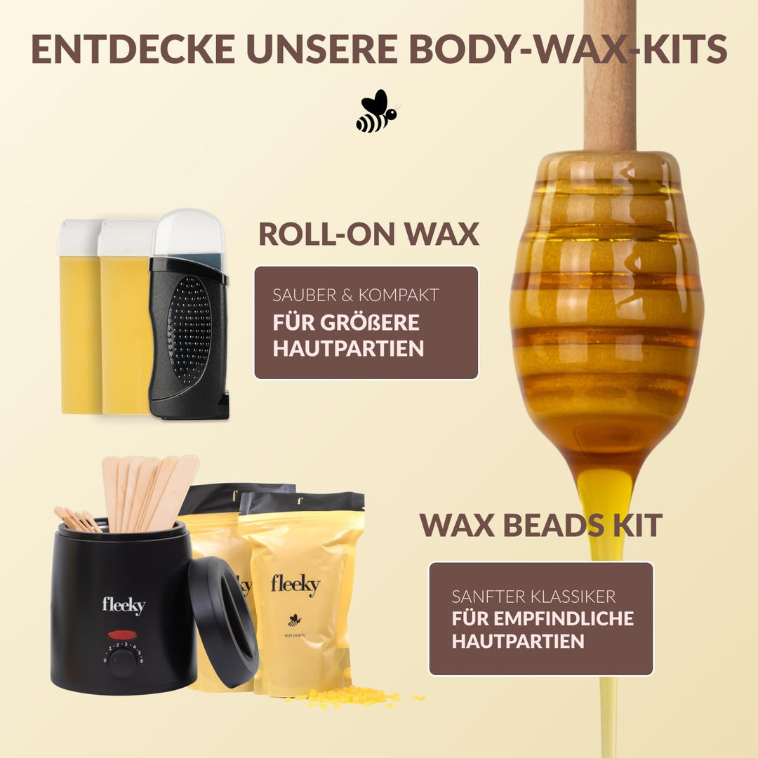Mikrowellen Heisswachs Set - 2-in-1 Waxing für Haarentfernung & Pflege – Ideal für Gesicht, Körper &