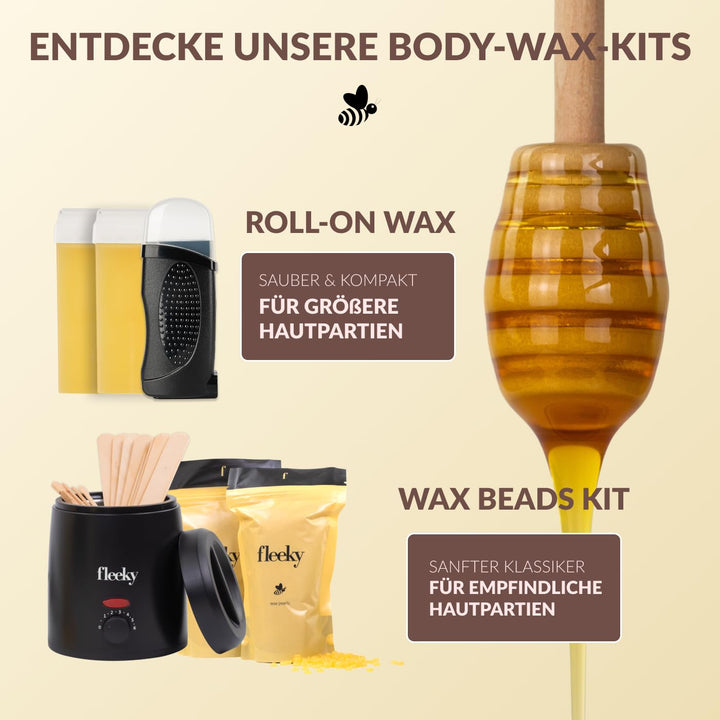 Mikrowellen Heisswachs Set - 2-in-1 Waxing für Haarentfernung & Pflege – Ideal für Gesicht, Körper &