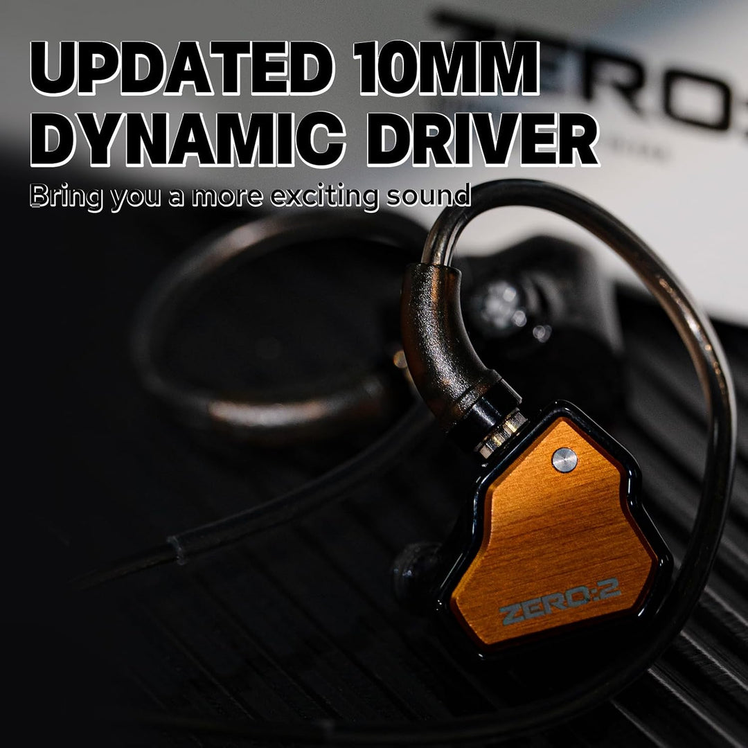 LINSOUL 7Hz x Crinacle Zero:2 In-Ear-Monitor, Aktualisierter 10mm dynamischer Treiber IEM, kabelgebu