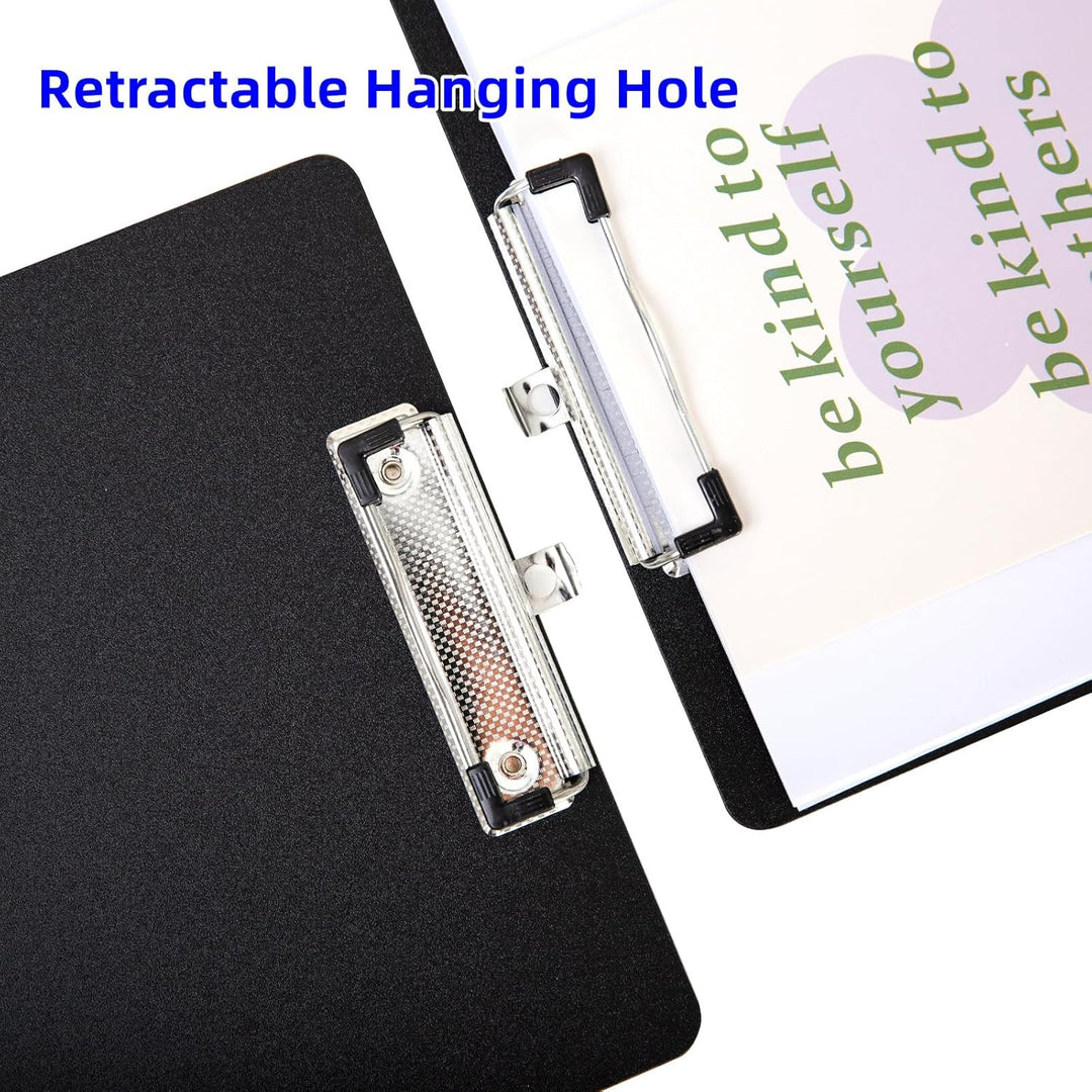 Klemmbrett A4, 6er Klemmbretter mit Gummierter Metalklemme, Zwischenablage Schreibblock für Büro, St