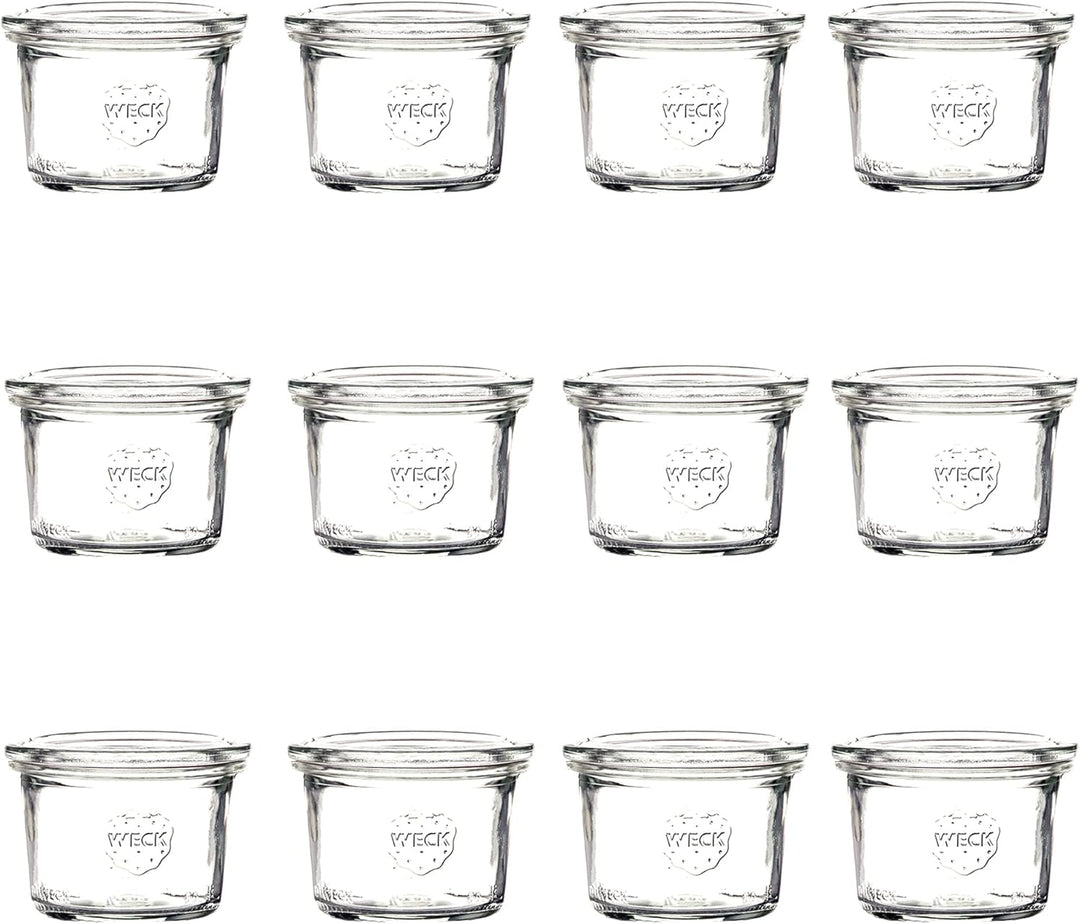 Weck Gläser Mini Einmachgläser mit Deckel 80 ml 12 Stück pro Set