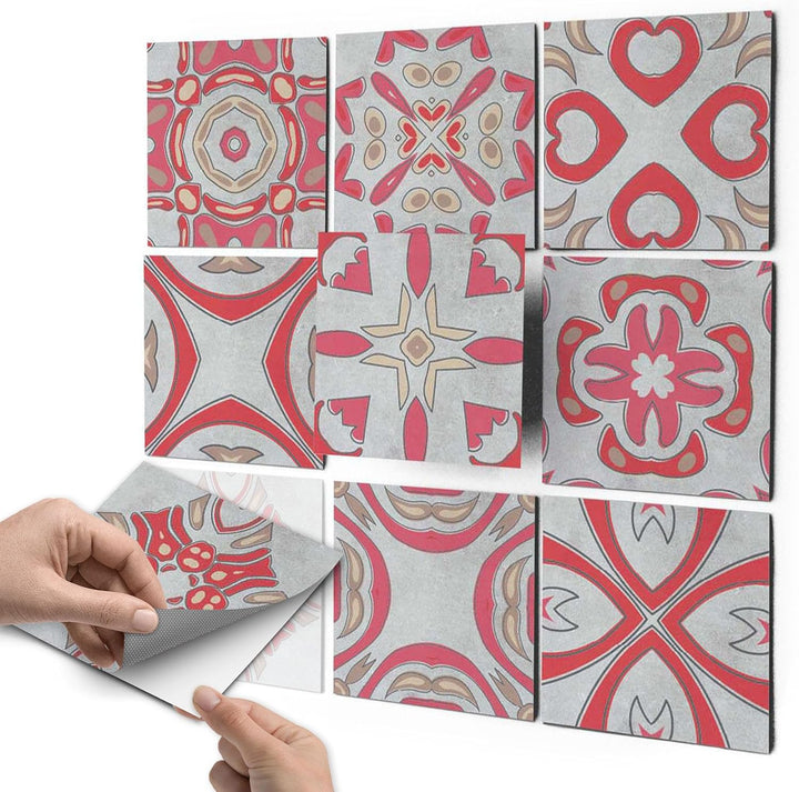 50 Stück Fliesenfolie für Küche und Bad 15x15 cm - Mosaikfliesen, Fliesensticker - selbstklebende Fl