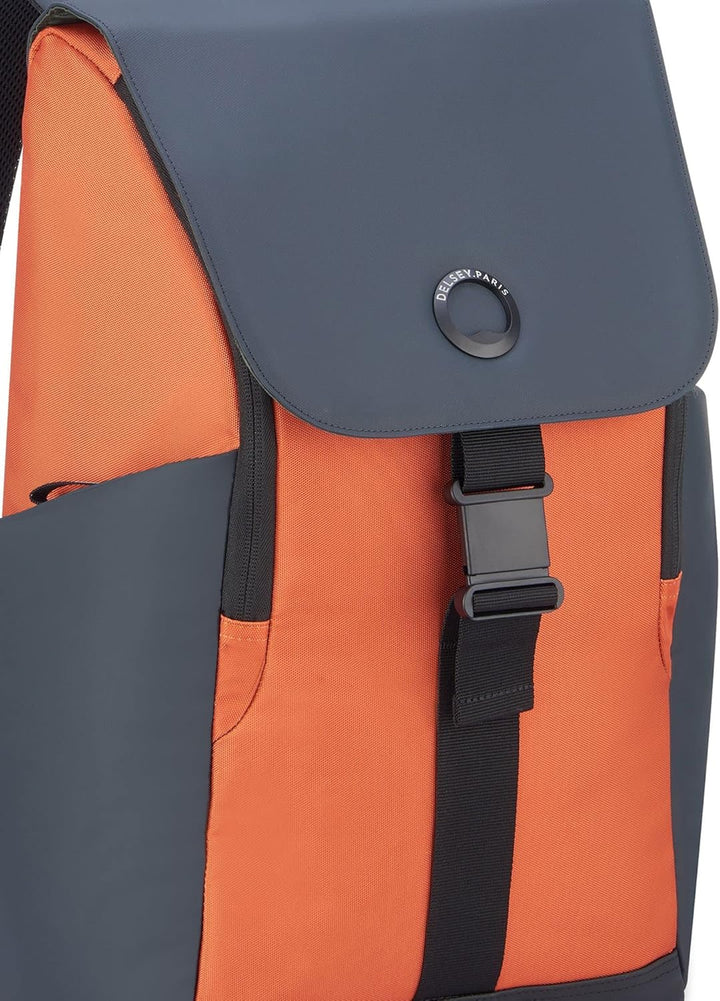 DELSEY PARIS - SECURFLAP - Weicher Rucksack - 45x31x14 cm - 21 Liter - S - Orange, Orange