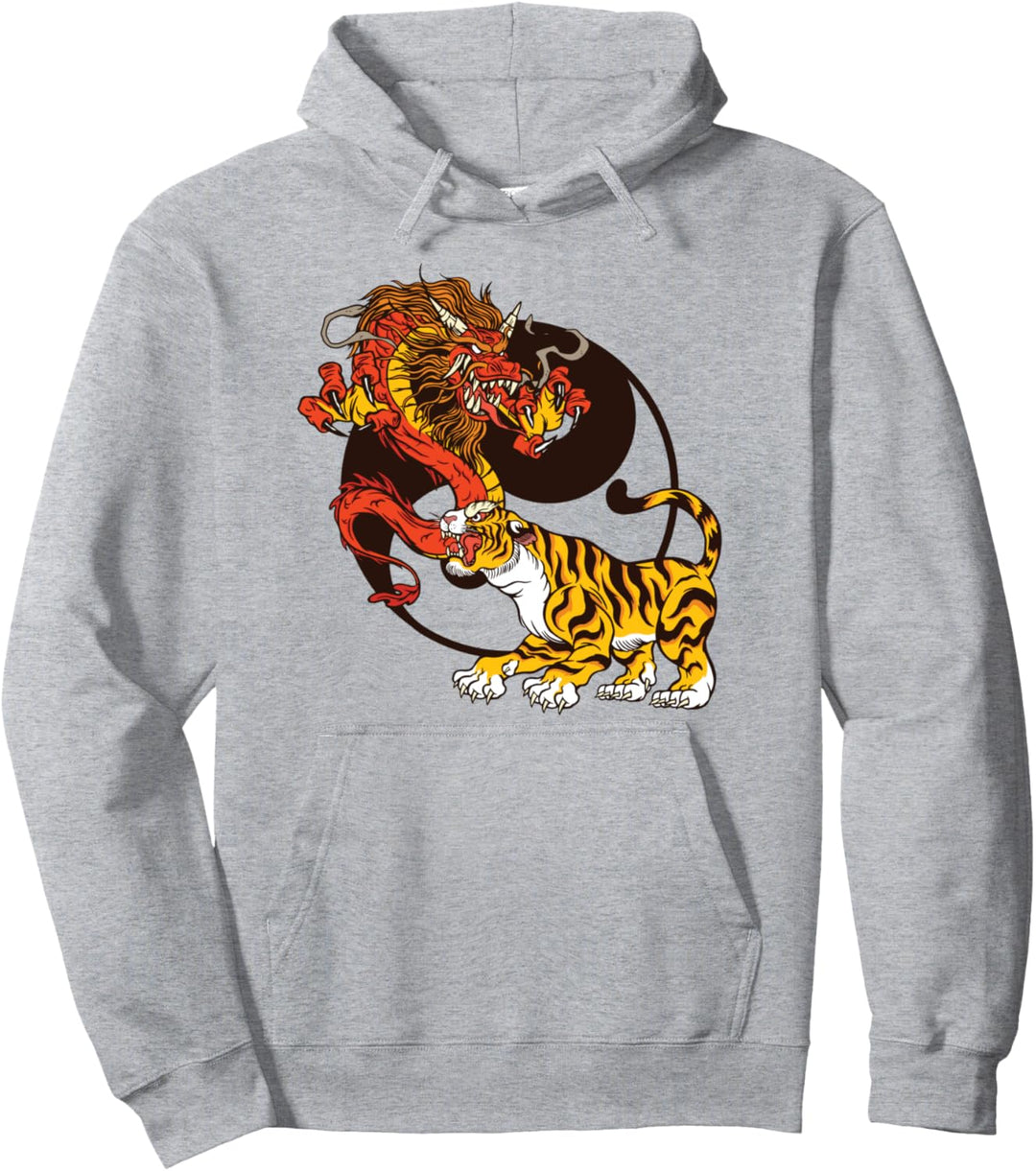 Drache und Tiger Yin Yang Pullover Hoodie