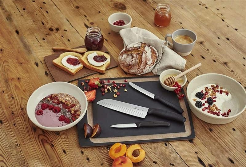 Victorinox Swiss Classic Küchengarnitur in Geschenkverpackung, 4-teilig, rostfrei, schwarz, 6.7133.4
