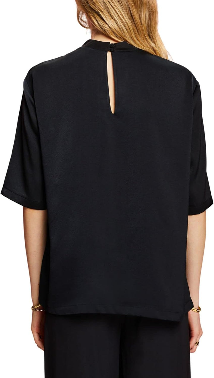 ESPRIT Damen Bluse XS 001/Black, XS 001/Black