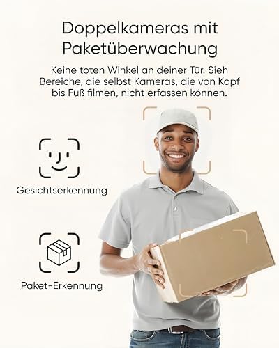 eufy Security Video Doorbell, Chime 2 Additional Bell, Dual Doorbell with Camera with Package Detect