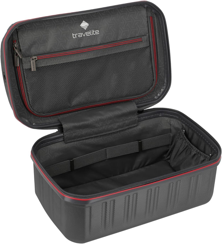 travelite DYNAMIIC Kosmetikkoffer, Beautycase 27x38x23 cm, ABS Hartschale, Koffer Aufsteckfunktion,