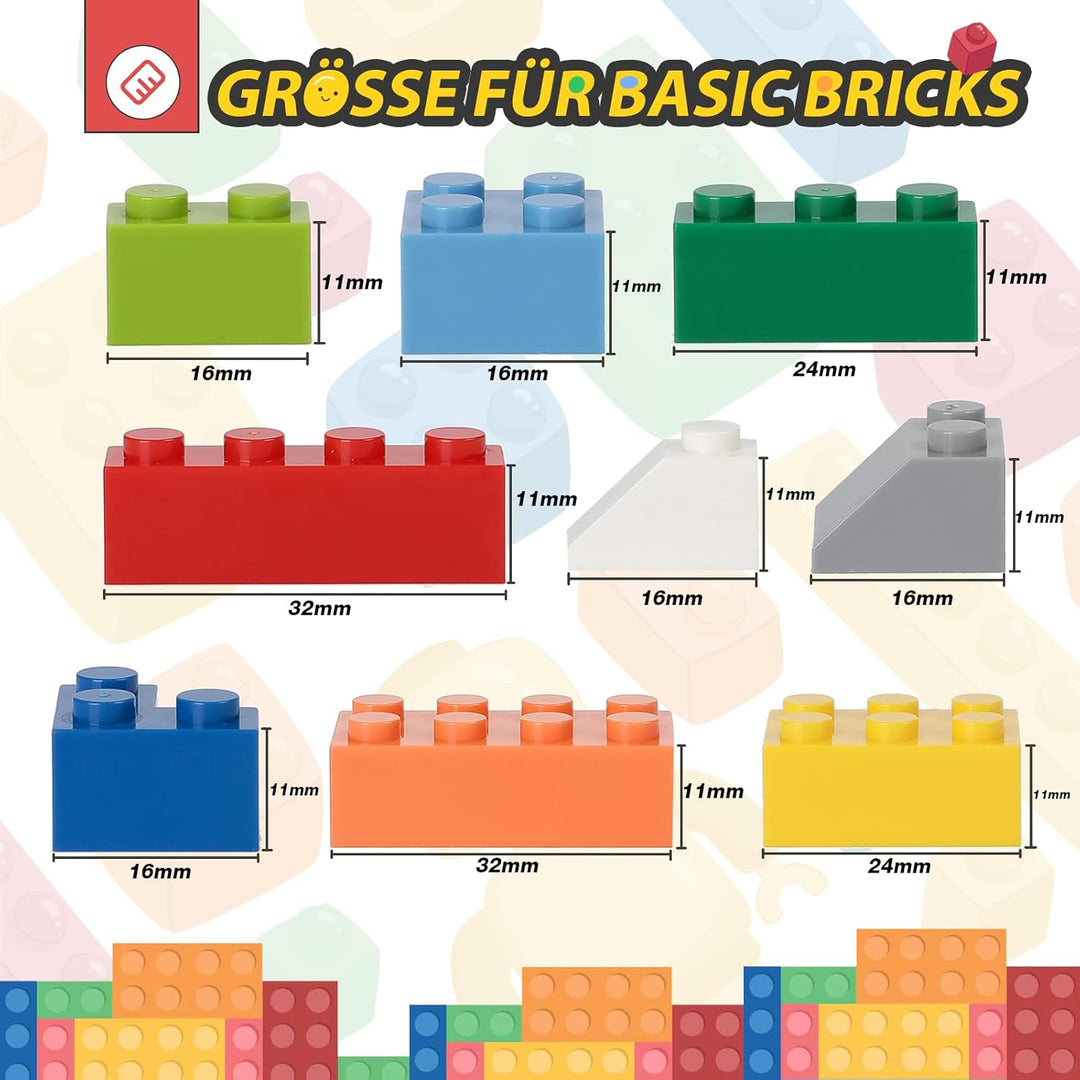 HUIZDQ 1000 Stücke Classic Bausteine Set, Geeignet für Jungen und Mädchen ab 6 Jahren, Kompatibel mi