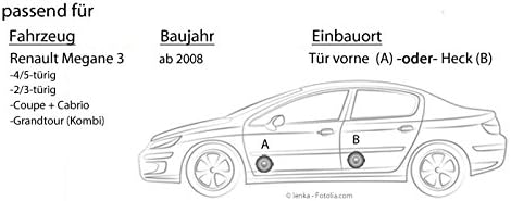 Lautsprecher - Einbauset passend mit JBL Stage2 524 | 2-Wege | 13cm Koax für Renault Megane 3