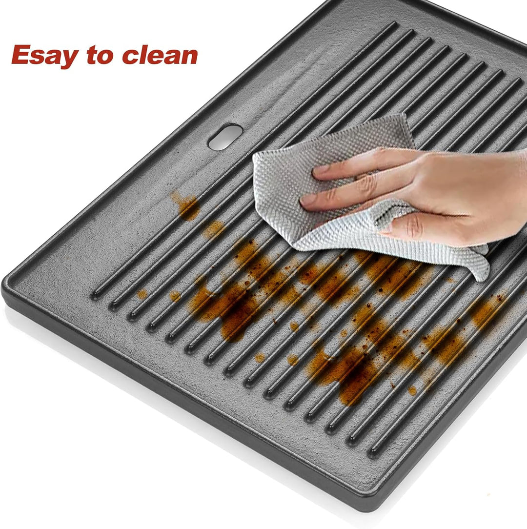 Grillpfanne Gusseisen Ersatzteile für PRO/RED Serie, 41.5 x31CM Grillplatte zubehör&amp; Wendeplatte Gus
