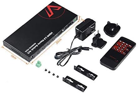 AV Access HDMI Matrix 4x2 4K@60Hz, ARC Funktion, HDMI 2.0, HDR10, 3D Effekt, Dolby Vision, HDCP 2.2,