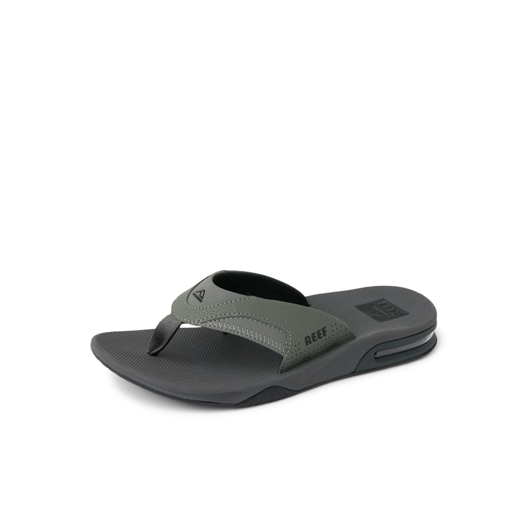 Reef Herren Fanning Flipflop 43 EU Grau Grau Schwarz, 43 EU Grau Grau Schwarz