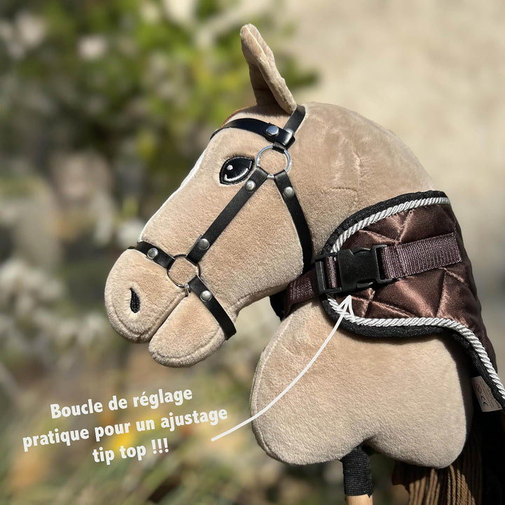 Zubehör-Set für Hobby Horse und Stickpferd: Halfter mit Führstrick + Decke + Fliegenhaube