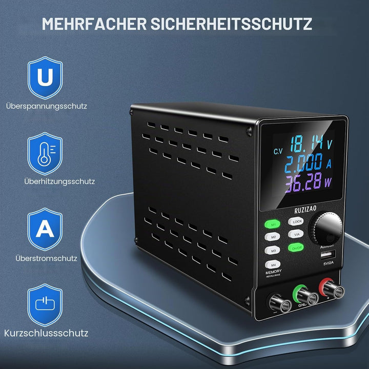 RUZIZAO Labornetzteil 300V 1A Labornetzgerät Programmierbares, einstellbares, geregeltes Labornetzte