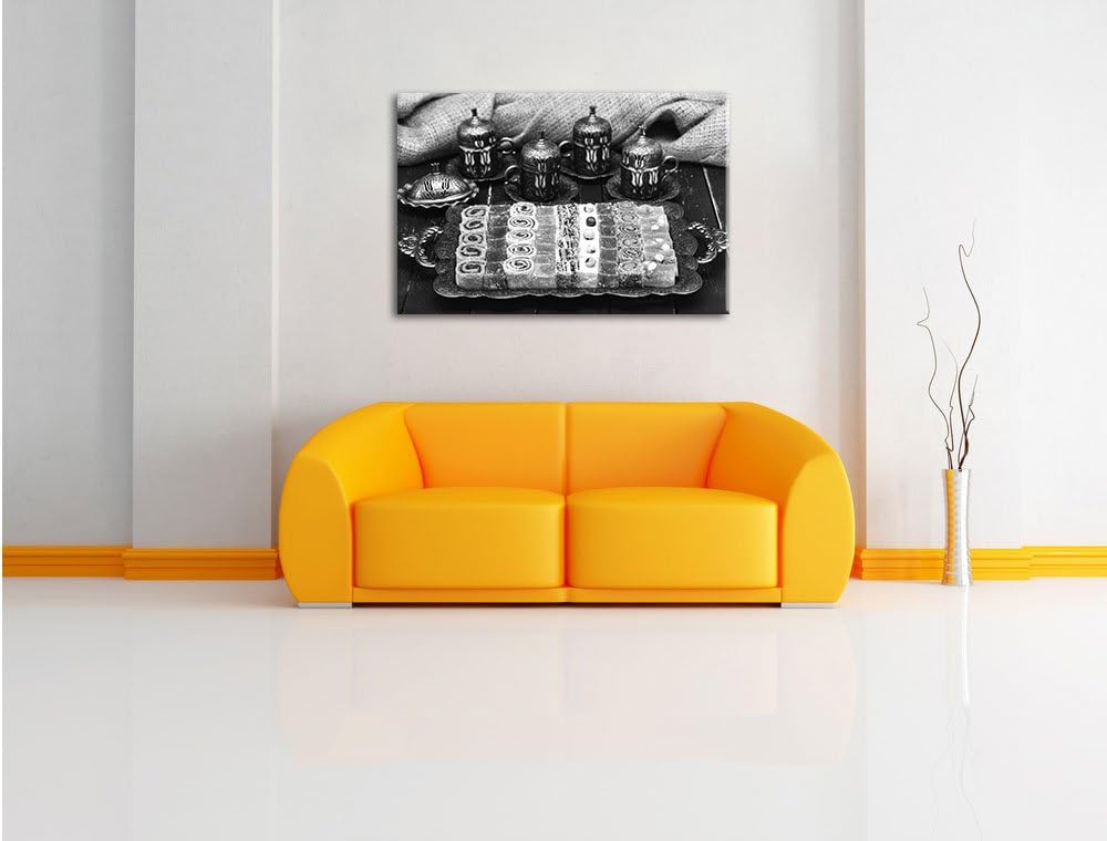 Pixxprint türkische Desserts als Leinwandbild/Grösse: 100x70 / Wandbild/Kunstdruck/fertig bespannt,