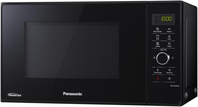 Panasonic NN-GD35HBGTG Mikrowelle mit Grill (1000 W, Dampfgarer, Steamer, Kombimikrowelle, Pizza-Pfa