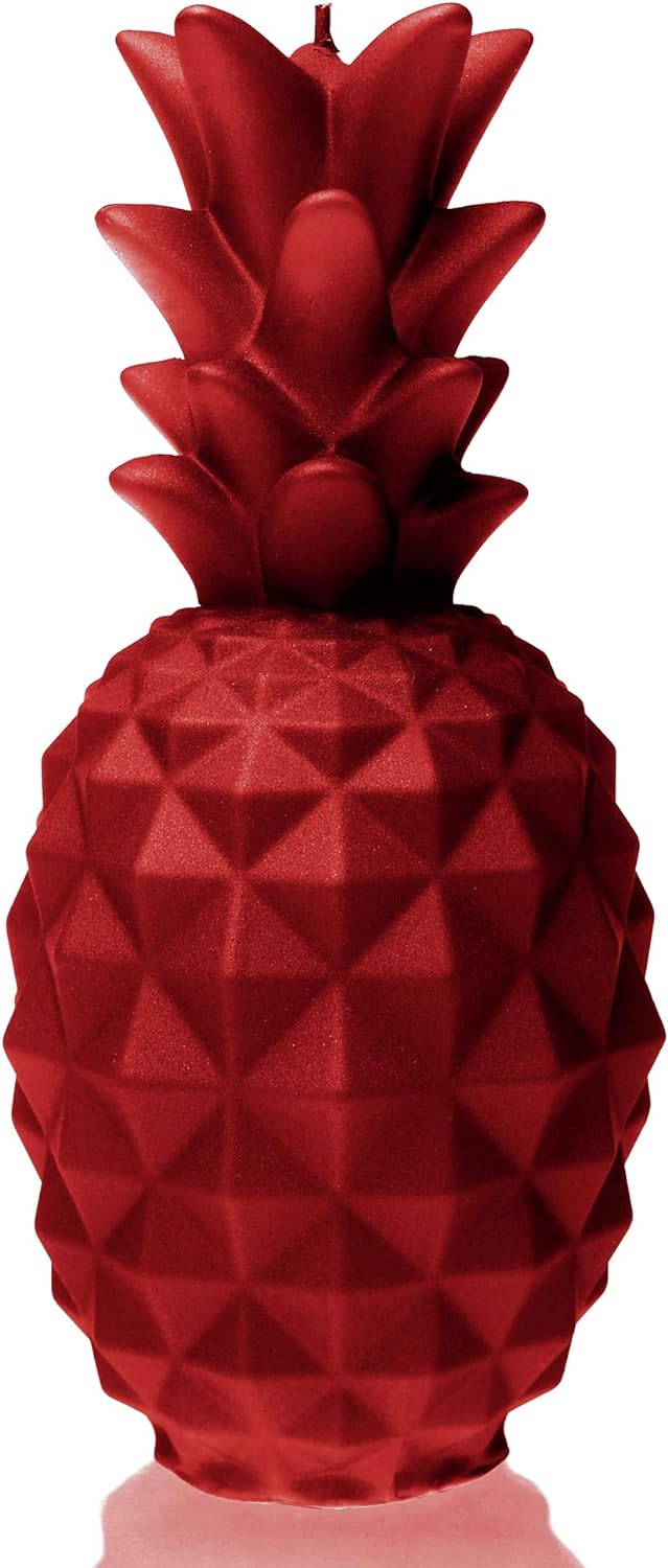 Candellana Ananas Paraffinkerze 100x100x210 mm - Rot Kerze Dekorativ - Kerzen Aesthetic 3D - Candles