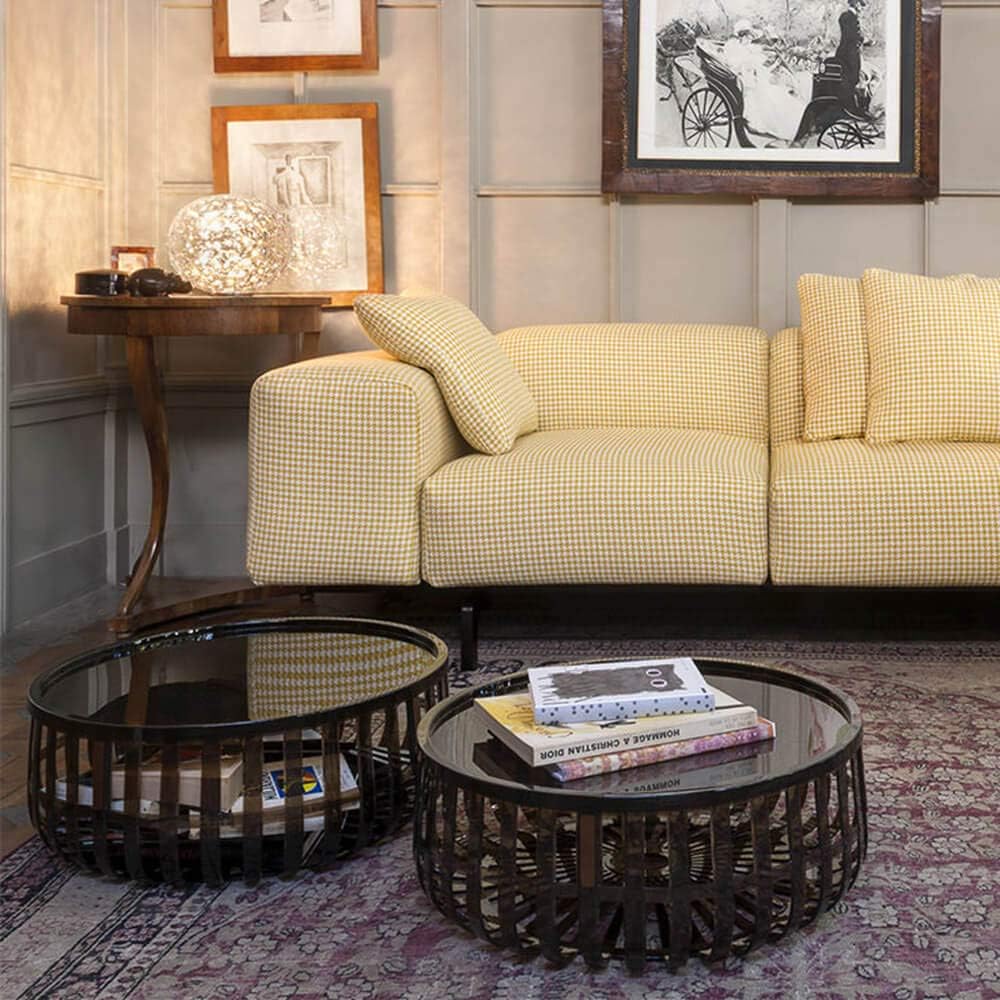 Kartell Panier, Bambus, Crystal, 61 x 21 x 61 cm Cristallo, Cristallo