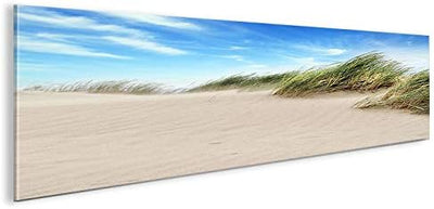 islandburner Bild Bilder auf Leinwand Dünensand Meer Dünen Sand Panorama XXL Poster Leinwandbild Wan