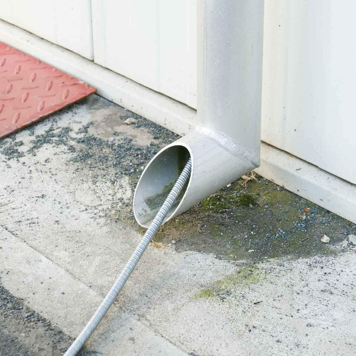 Rohrreinigungsspirale Ø 10mm x 10m, mit 30mm Trichterbohrer, ab 70mm Rohr, optionale Verlängerung Lä