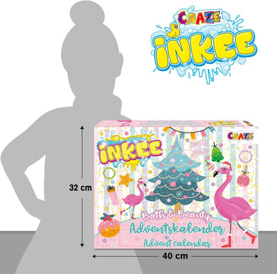 INKEE Bath & Beauty Adventskalender Kinder - Badespass Spielzeug Adventskalender, Weihnachtskalender