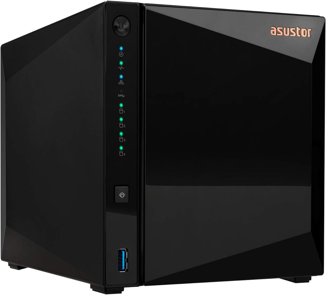 Asustor Drivestor 4 Pro AS3304T 4 Bay NAS Server - Netzwerkspeicher Gehäuse, Quad Core 1.4 Ghz CPU,
