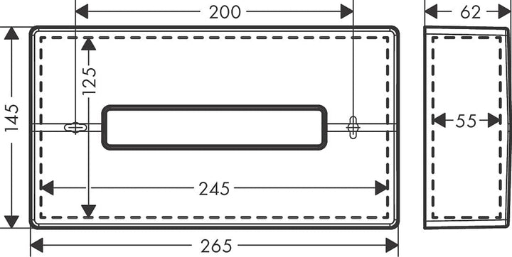 hansgrohe Kosmetiktuchox AddStoris, Taschentuchbox, Mattschwarz, Mattschwarz