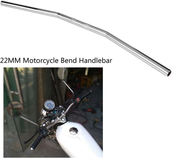 Gorgeri 7/8 Zoll 22 MM Motorrad Flache Lenker, Lenker Universal Motorrad Lenker Retro Bend, Lenker B