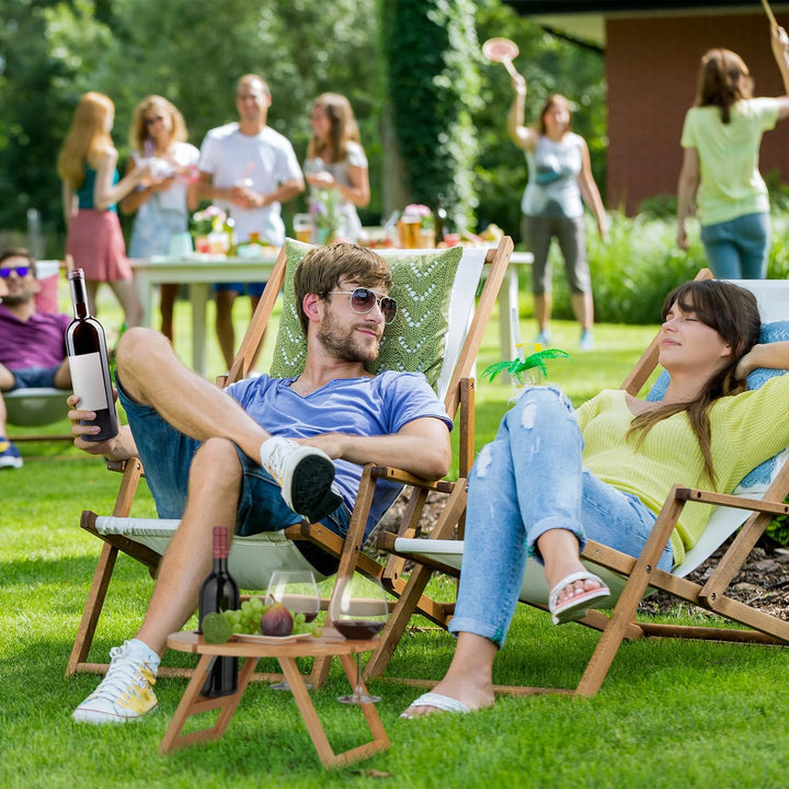 Relaxdays Picknick Weintisch, klappbar, HxD: 22x39cm, Getränkehalter 4 Weingläser &amp; 1 Flasche, Bambu