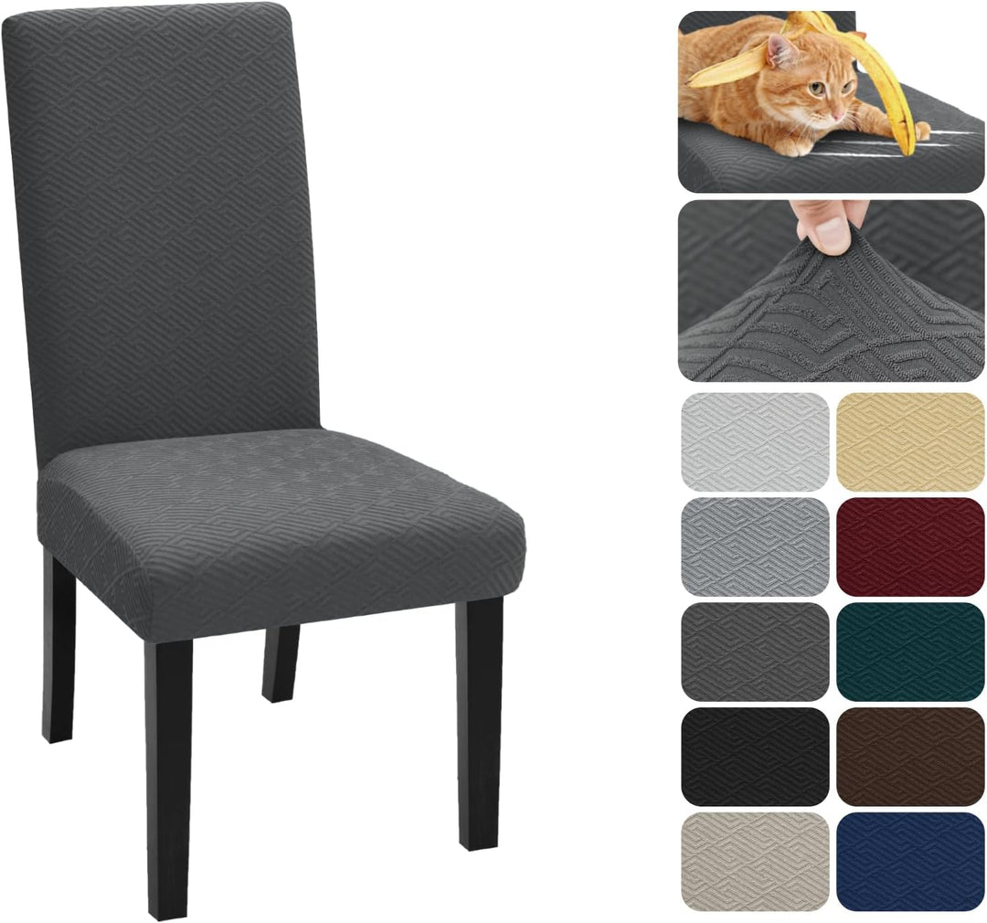 XINEAGE Stuhlhussen 4er Set, Stretch Stuhlhussen für Esszimmerstühle, Universale Stuhlhussen Waschba