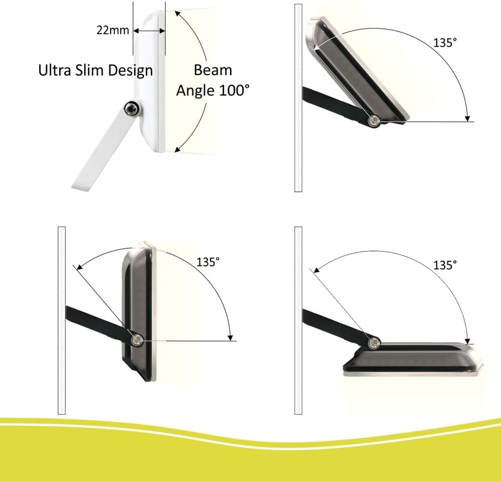 ELRO LF5020 LED-Aussenleuchte - Elegantes Design - Aus robustem Aluminium - Verstellbar - 20W - 1600