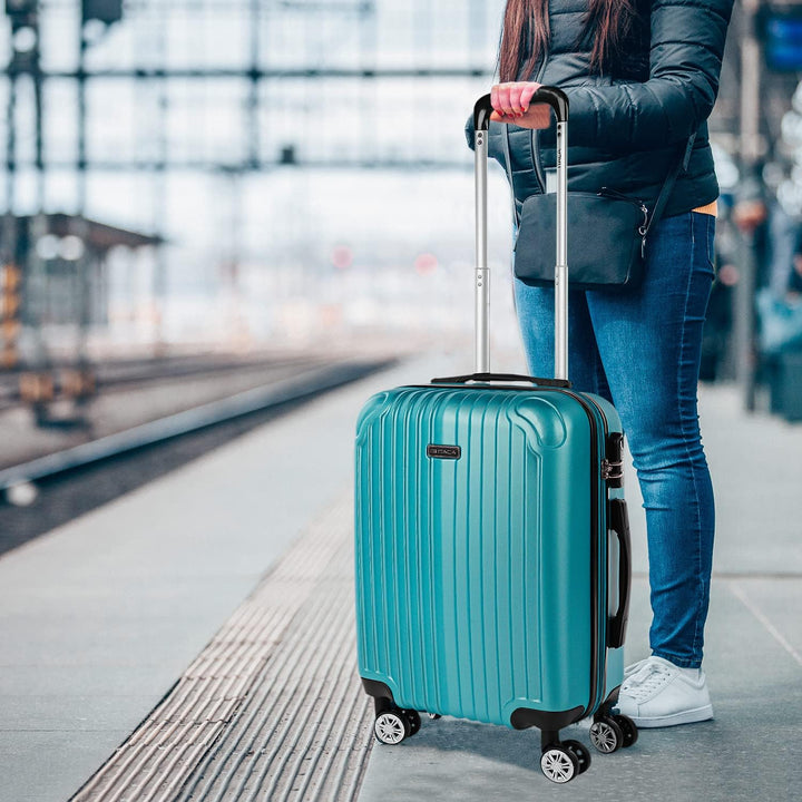 ITACA - Trolley Handgepäck Cabin Trolley Koffer Reisekoffer Hartschalenkoffer mit Zahlenschloss - Ka