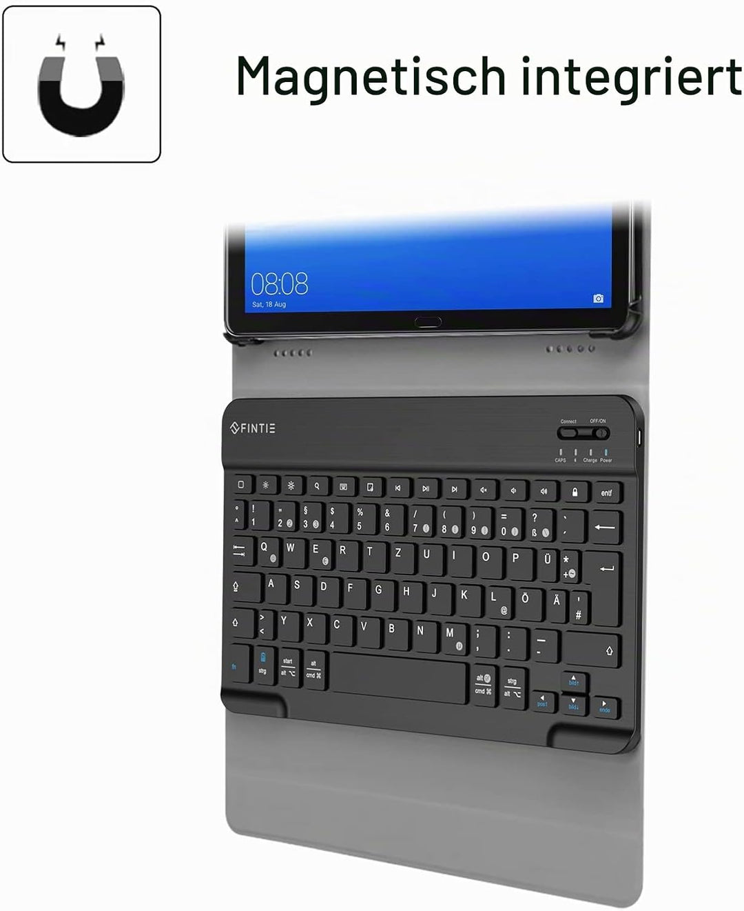 Fintie Tastatur Hülle für Huawei MediaPad M5 Lite 10.1 Zoll - Ultradünn leicht Schutzhülle Keyboard