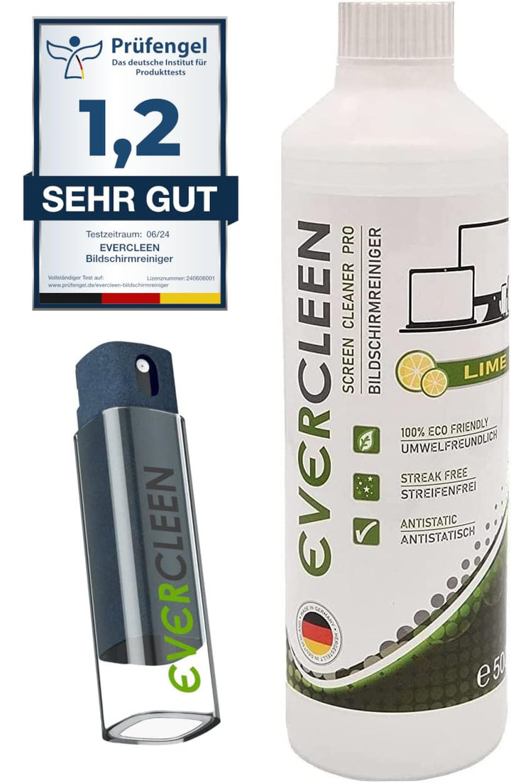 2 GO Made in Germany Screen Cleaner Pro Bildschirmreiniger + Refill 500ml. Umweltschonender Veganer