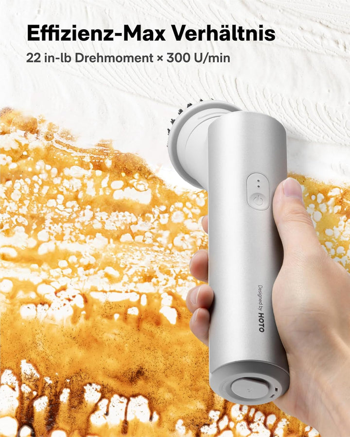 HOTO Elektrische Reinigungsbürste, Küchenbürsten, IPX7 wasserdichte, Kabellose Putzbürste für Bad, P
