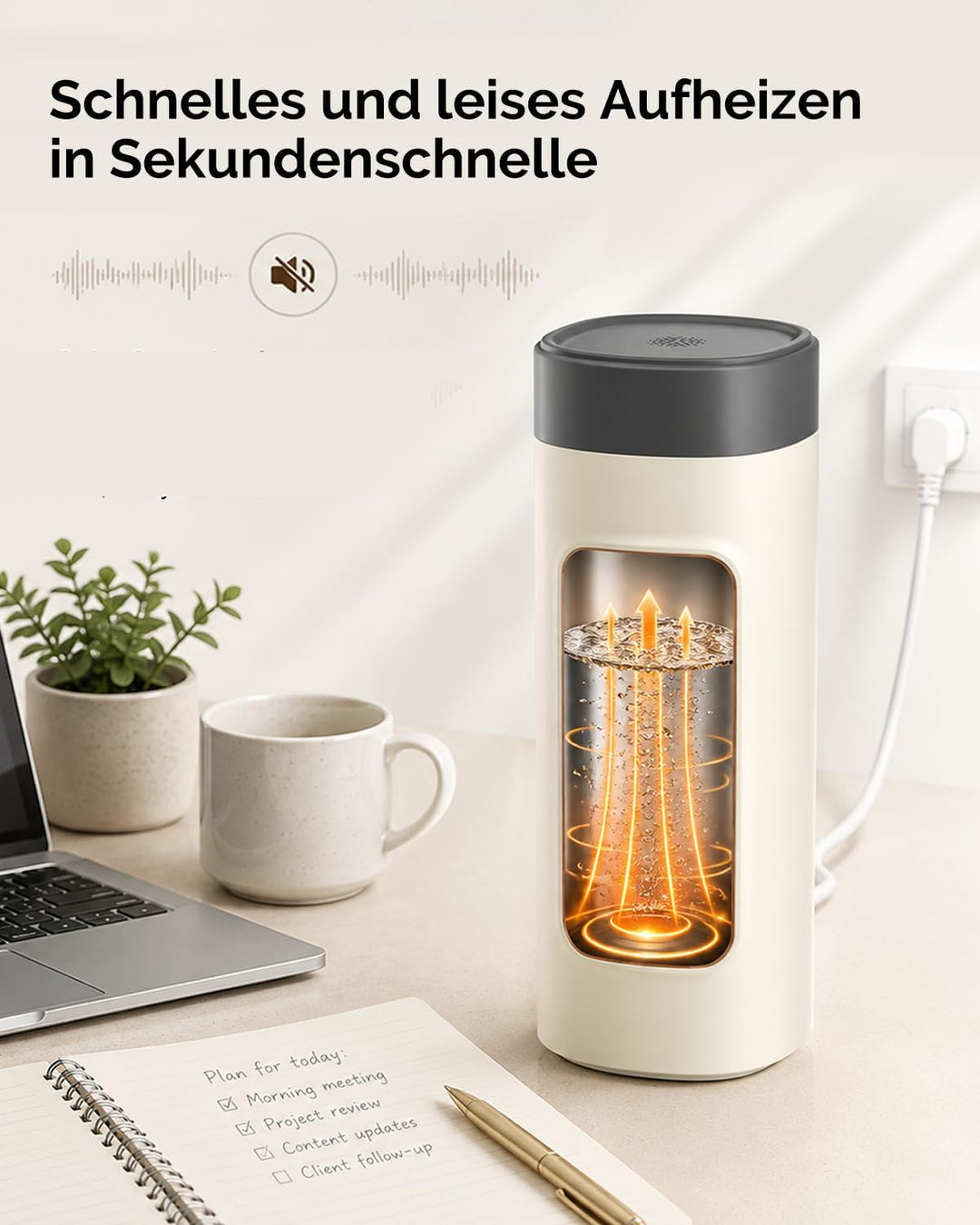 Maestri House Wasserkocher Klein 550ml, 6-in-1 Reisewasserkocher, Wasserkocher, Schnelles Aufheizen,