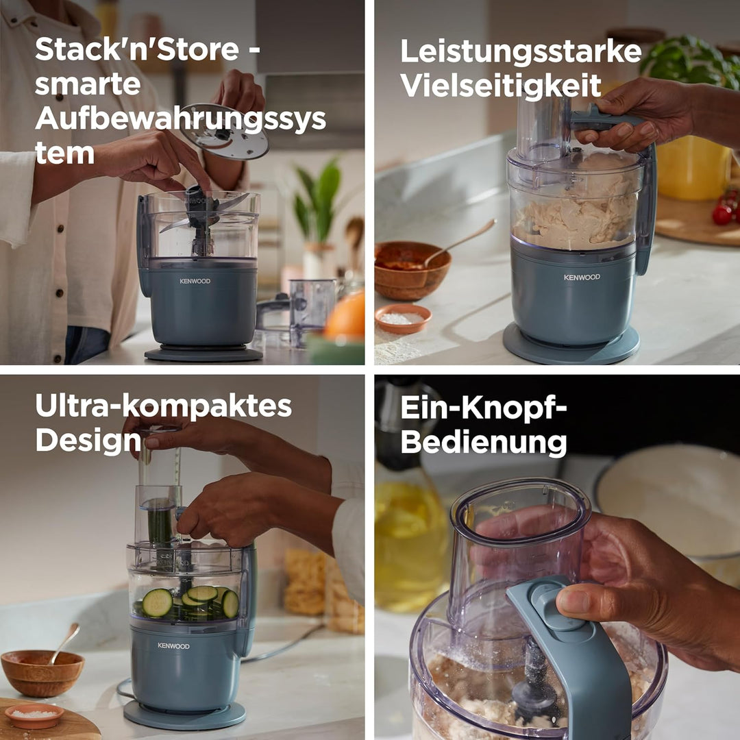 Kenwood MultiPro Compact – Kompakte Küchenmaschine mit Express Serve, Edelstahlmesser, Schneid- und