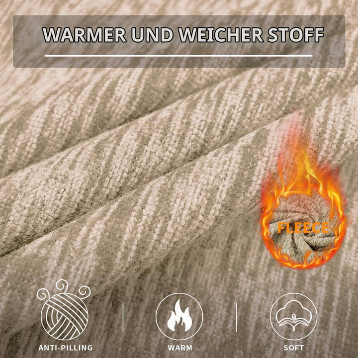 Soneven Fleecejacke Damen, Damen Fleece Jacke mit Durchgehendem Reissverschluss Langärmlig Leicht Fu