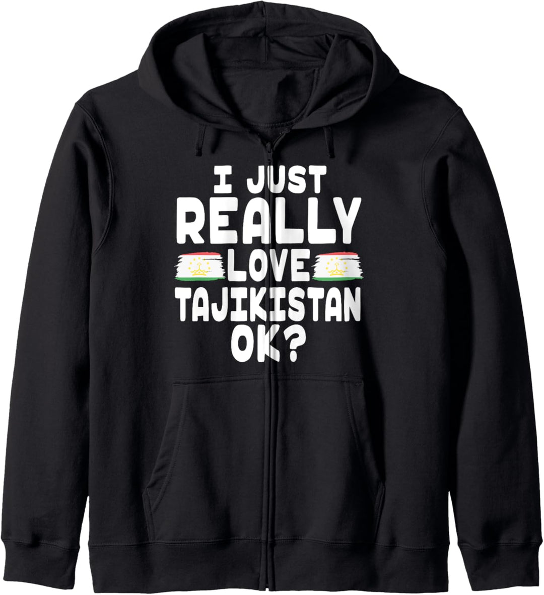 I Love Tadschikistan OK – coole tadschikische Flagge Kapuzenjacke