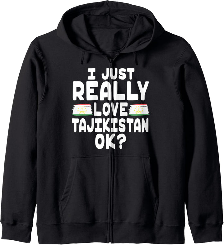 I Love Tadschikistan OK – coole tadschikische Flagge Kapuzenjacke