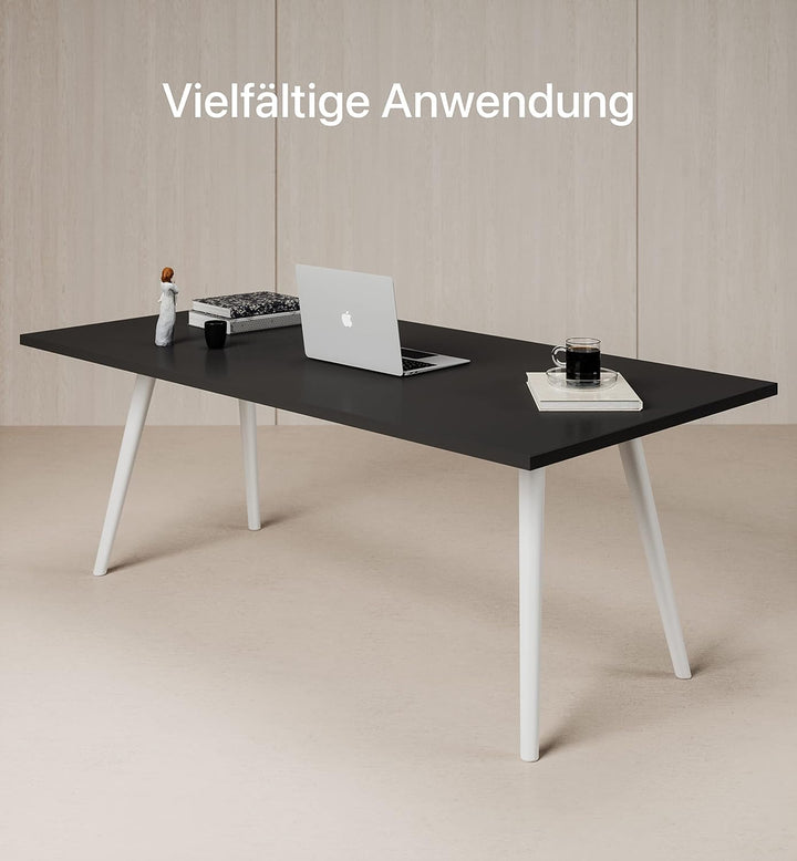Desktronic Tischplatte 180x80 cm Schreibtischplatte – Perfekt für höhenverstellbare Schreibtische, E