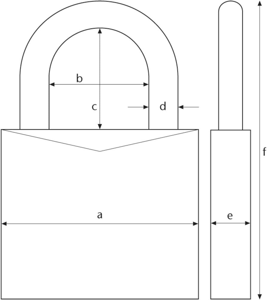 ABUS Aluminium-Vorhangschloss 72/40, lila, 43598, Lila
